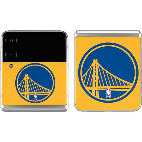 NBA Golden State Warriors Large Logo Galaxy Z Flip4 5G Skin